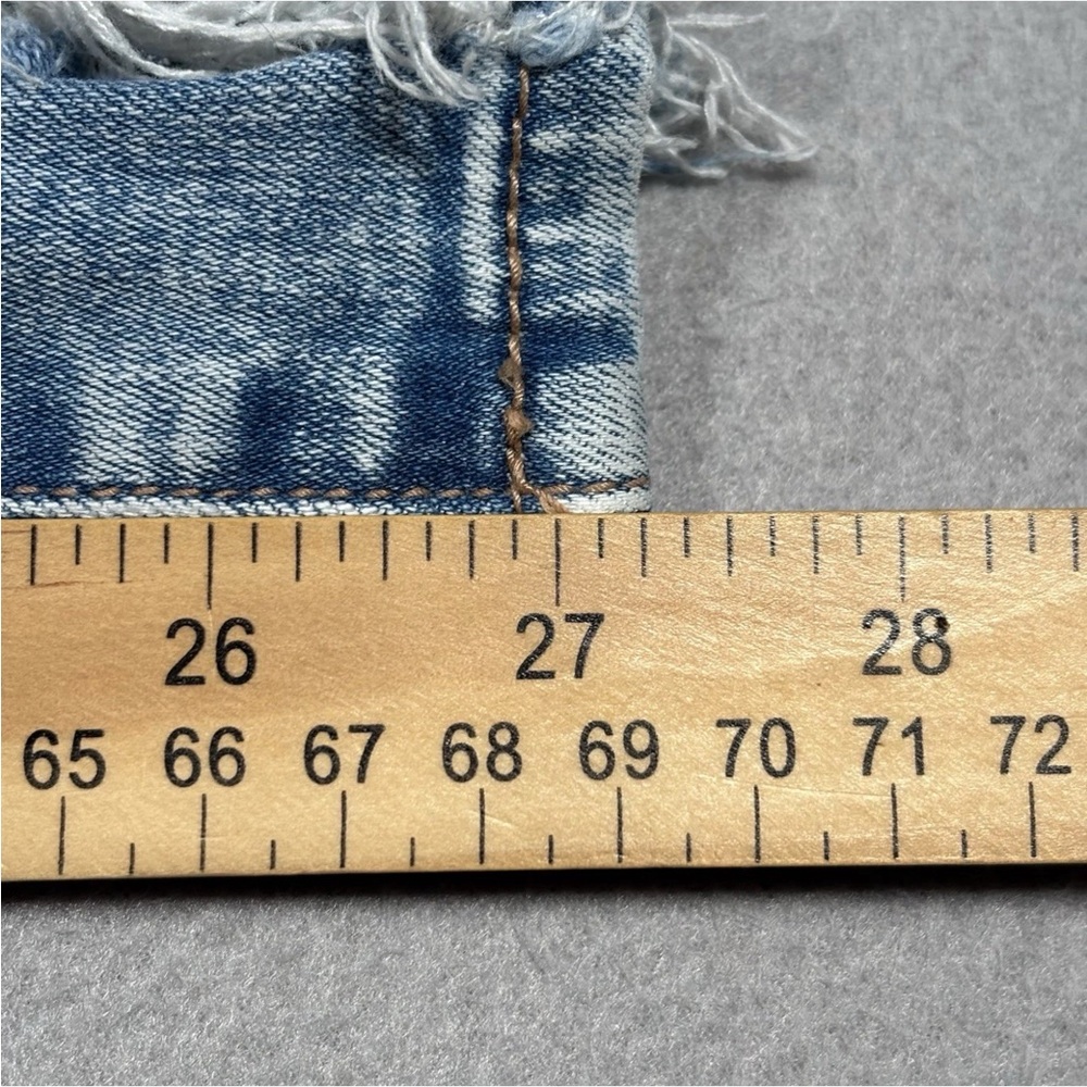 American Eagle Denim Super High-Rise Jegging Women 12 Light Blue Distressed - Picture 5 of 11